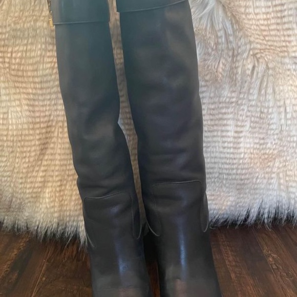 Louis Vuitton Leather Knee-High Riding Boots Size 39.5 (9) - Picture 3 of 7